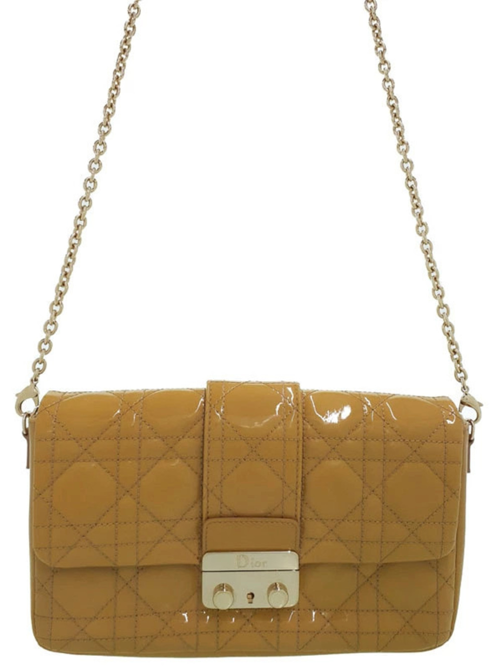 Christian Dior Cannage Quilted Leather Miss Dior Crossbody Bag Brown
